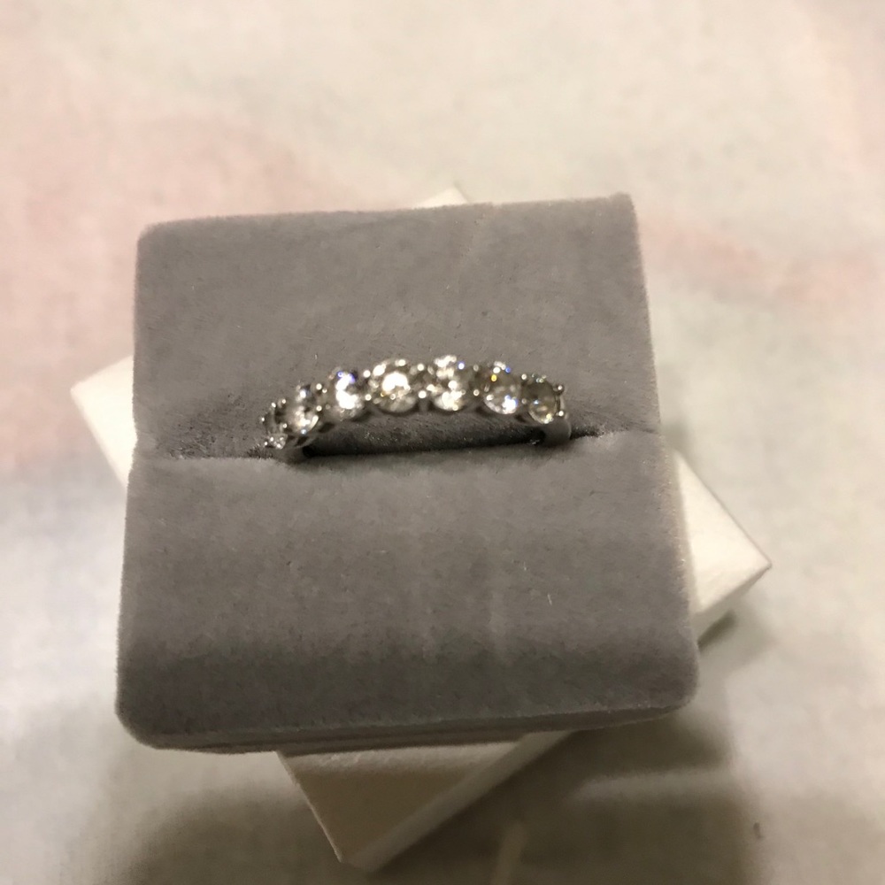 Sterling Silver CZ Band